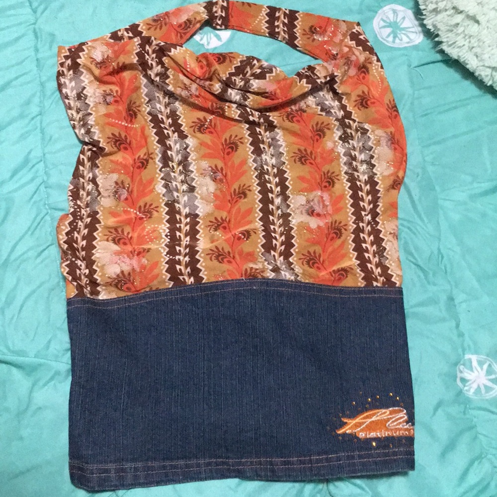 Glittery Orange Top